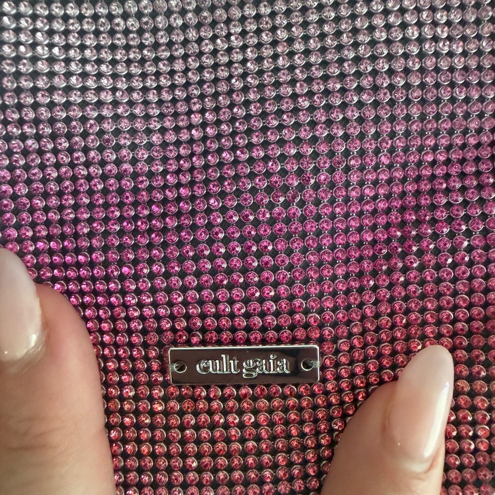 CULT GAIA Pink Gradient rhinestone Women's Bag - Picture 3 of 3
